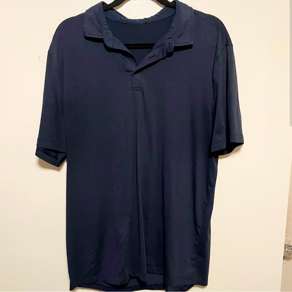 Lululemon Evolution Short Sleeve Polo Shirt Nautical Navy XL